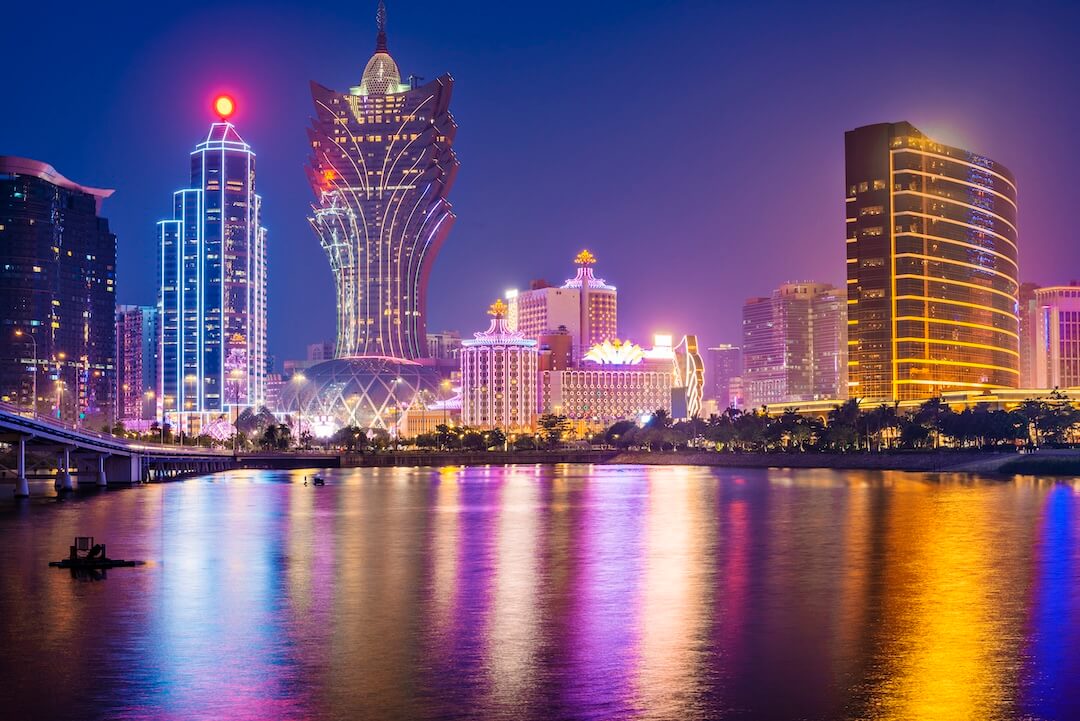 The Macau skyline at night with many casino, but do these casinos pump oxygen?